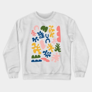 Abstract Scandinavian Cut Out Shapes Crewneck Sweatshirt